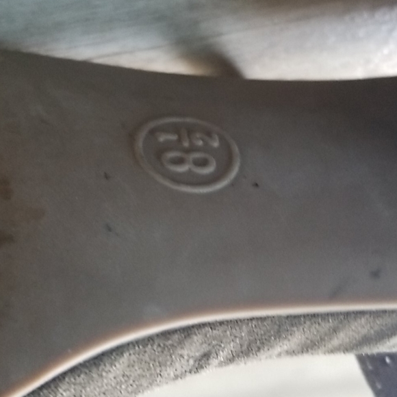 Merona Ankle Brace Khaki Suede Open Toe Heels Sandals Size 8.5 - Picture 9 of 12